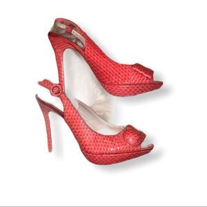 Bourne England Leather Peeptoe Sling‎ Back